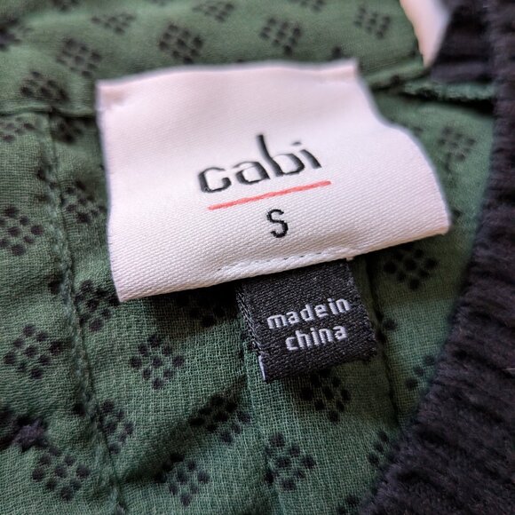 Cabi Black & Dark Green Sweater Women's Size Small - Picture 10 of 10